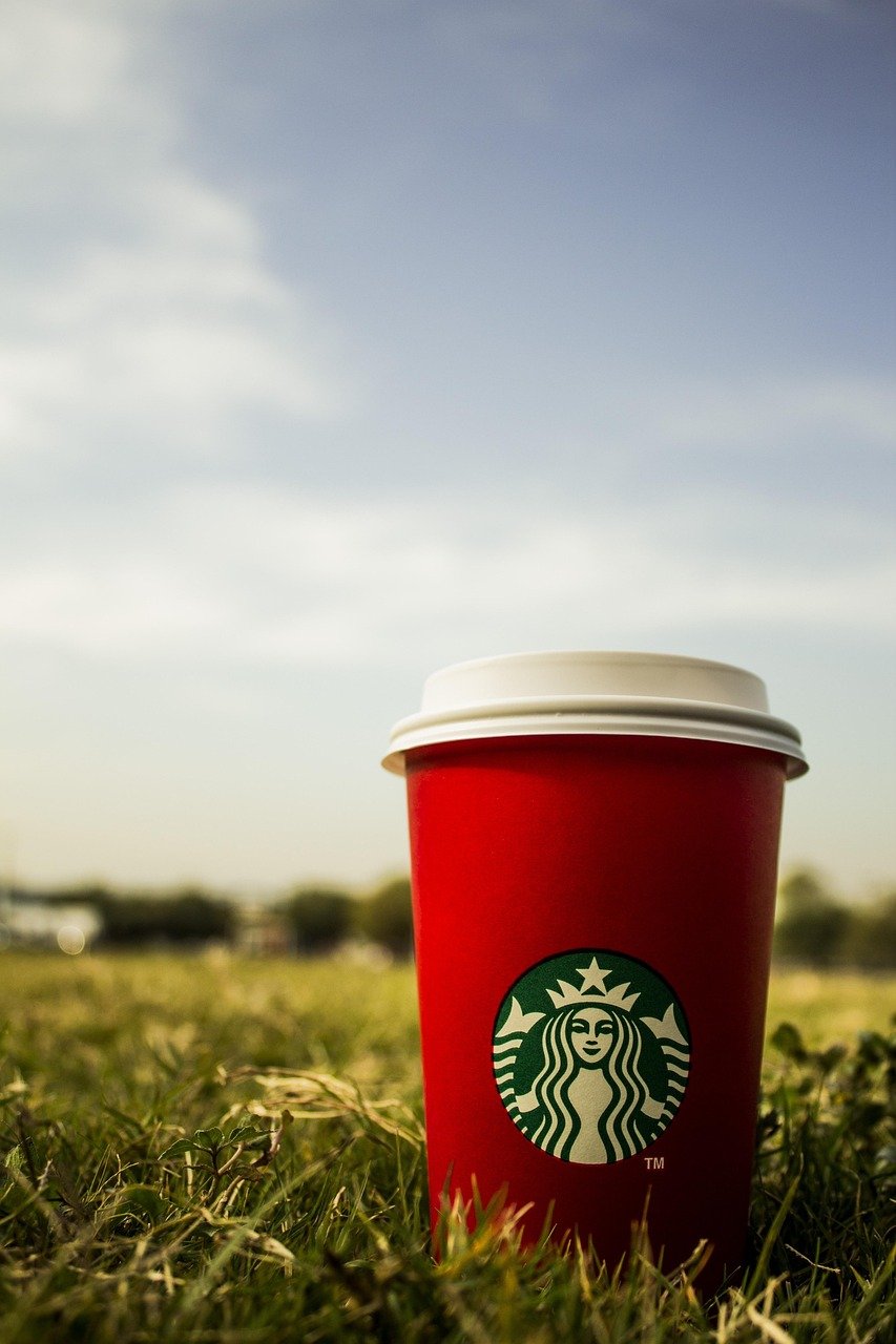 starbucks, coffee, grass, christmas, red, darling, nature, logo
